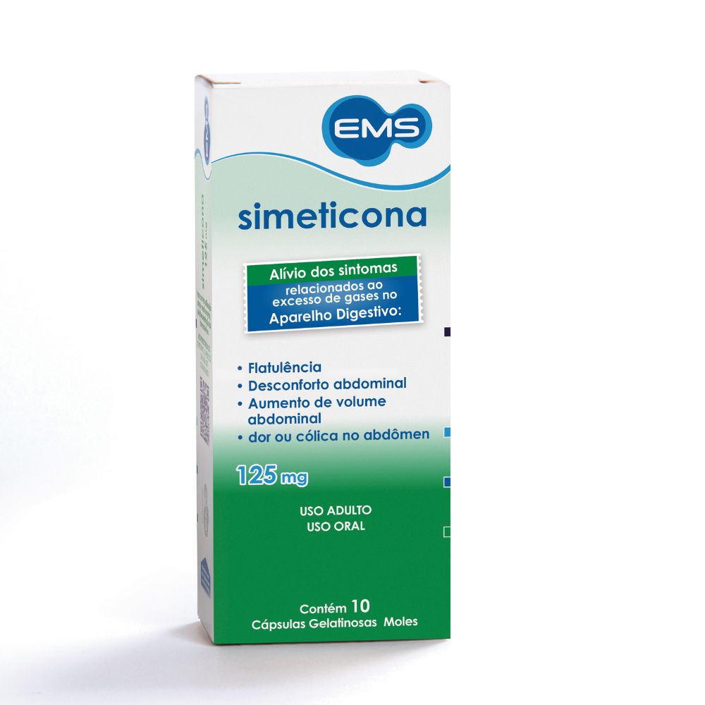 Simeticona Ems 125mg Com 10 Cápsulas