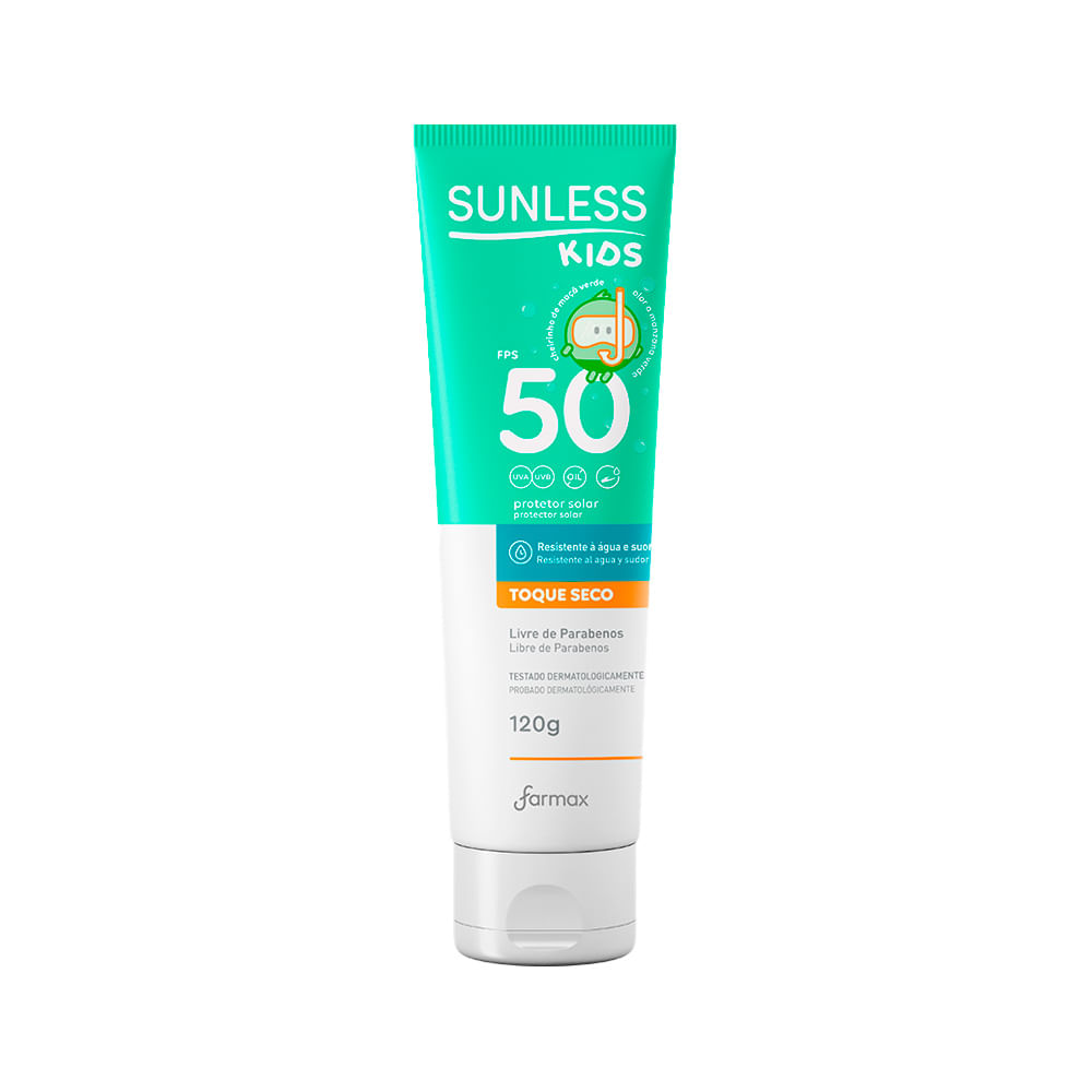 Protetor Solar Sunless Kids 120g Fps50 Toque Seco