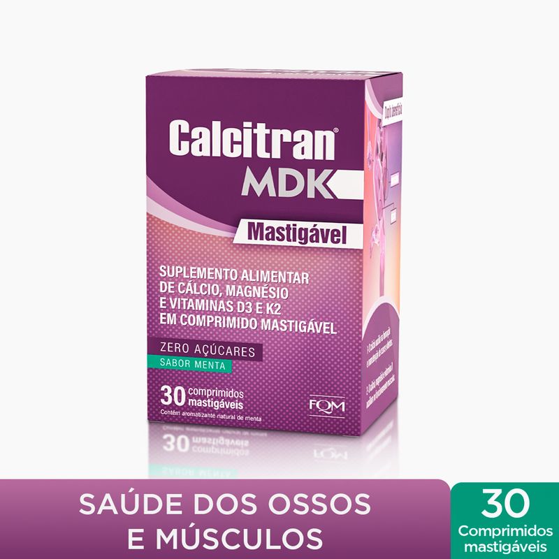 Calcitran-Mdk-30-Comprimidos-Mastigaveis---Calcio-Com-Magnesio-Vitamina--D-E-K