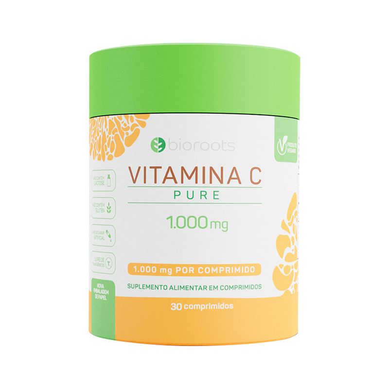 Vitamina-C-Pure-1000mg-Com-30-Comprimidos-Bioroots