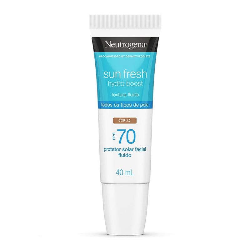 Protetor-Solar-Facial-Fps70-Neutrogena-Sun-Fresh-Hydro-Boost-Cor-3.0-40ml