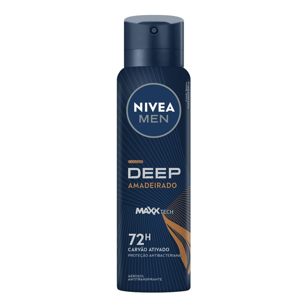 Antitranspirante Aerosol Nivea Men Deep Amadeirado Maxxtech 150ml