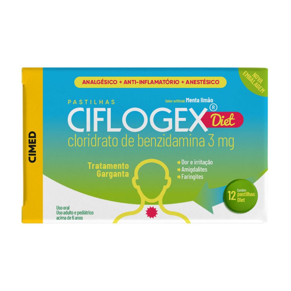 Ciflogex Diet Com 12 Pastilhas Menta-limão
