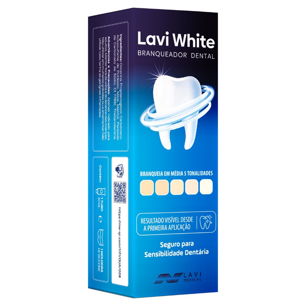 Gel Dental Lavi White 30ml Com 1 Moldeira De Silicone
