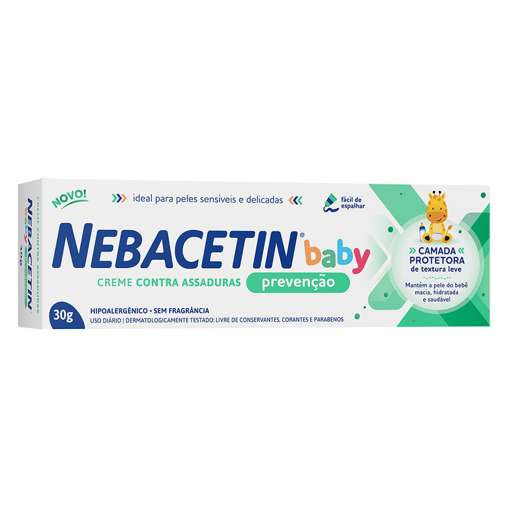 Creme Antiassaduras Nebacetin Baby Prevenção 30g Creme Antiassaduras Nebacetin Baby Prevencao 30g