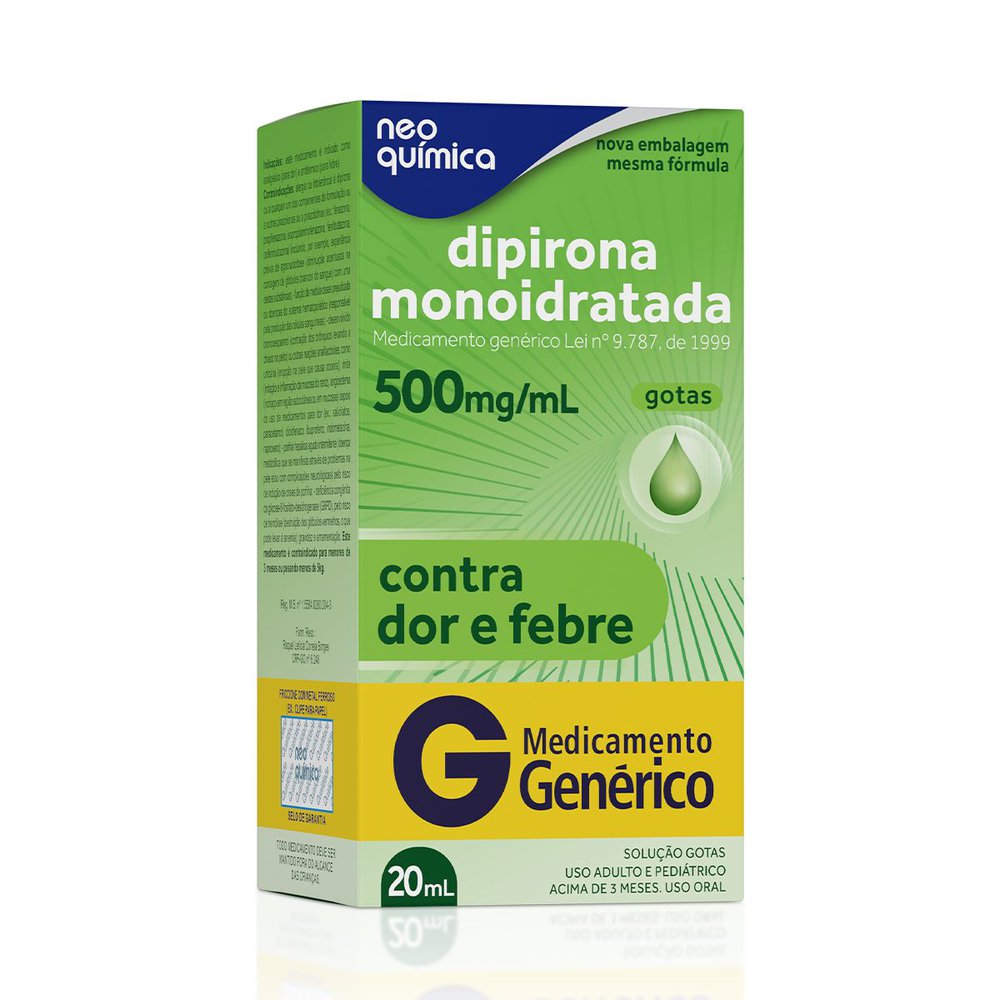 Dipirona 500mg/ml Neo Química Solução Gotas Sabor Abacaxi 20ml — foto 6