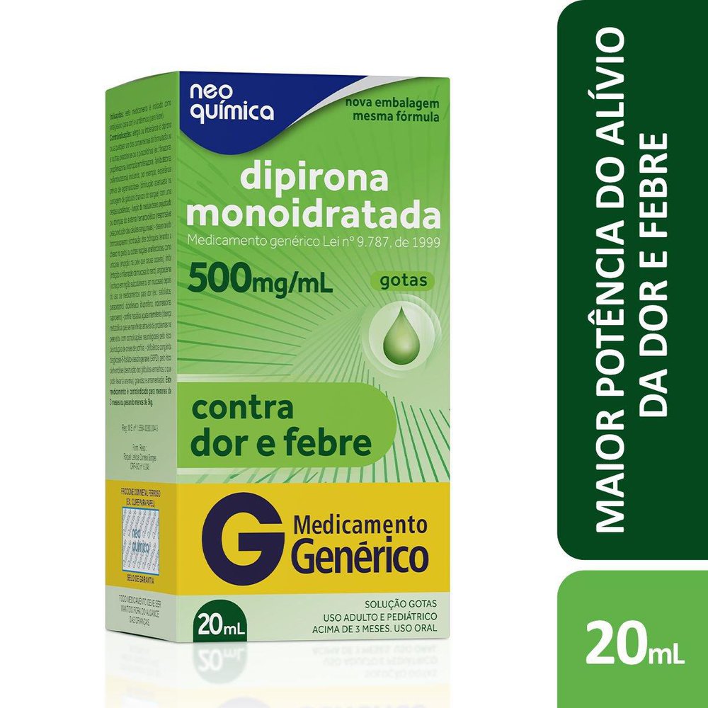 Dipirona 500mg/ml Neo Química Solução Gotas Sabor Abacaxi 20ml — foto 7