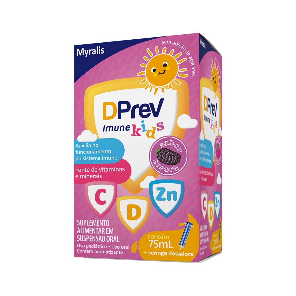 Dprev Imune Kids Suspensao Oral + Seringa Dosadora Amora 75ml