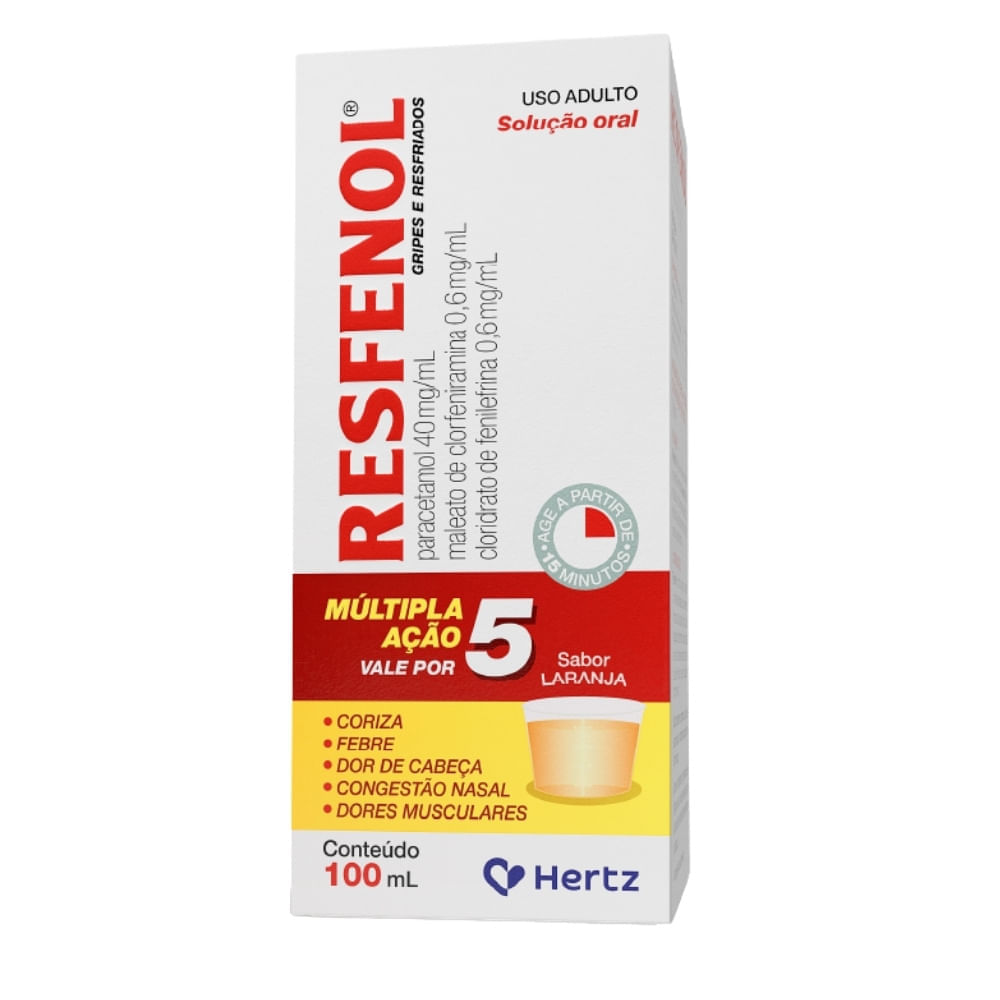 Resfenol Laranja Solução Oral 100ml Resfenol Laranja Solucao Oral 100ml