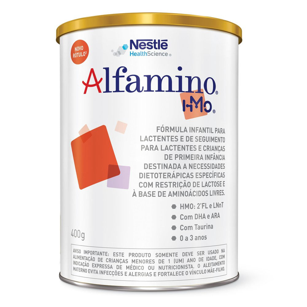 Fórmula Infantil Alfamino Hmo Sem Lactose 400g
