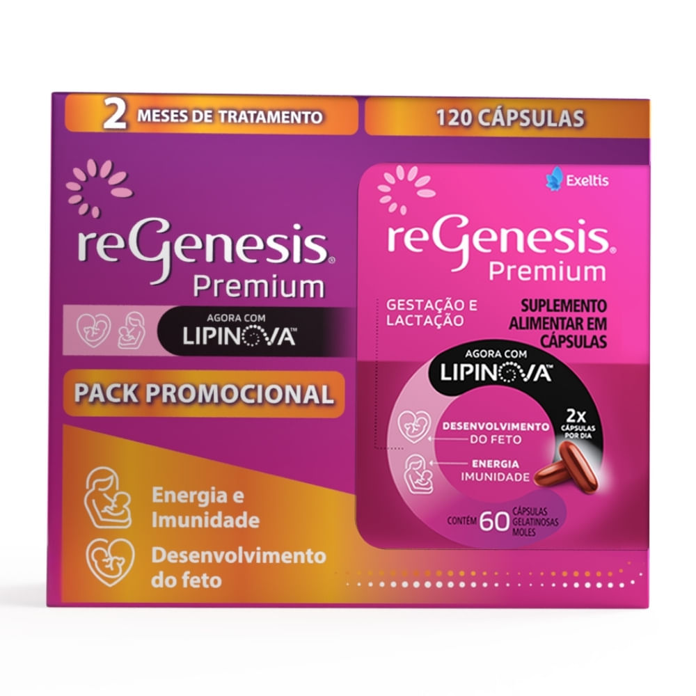 Regenesis Premium Lipinova Com 120 Capsulas