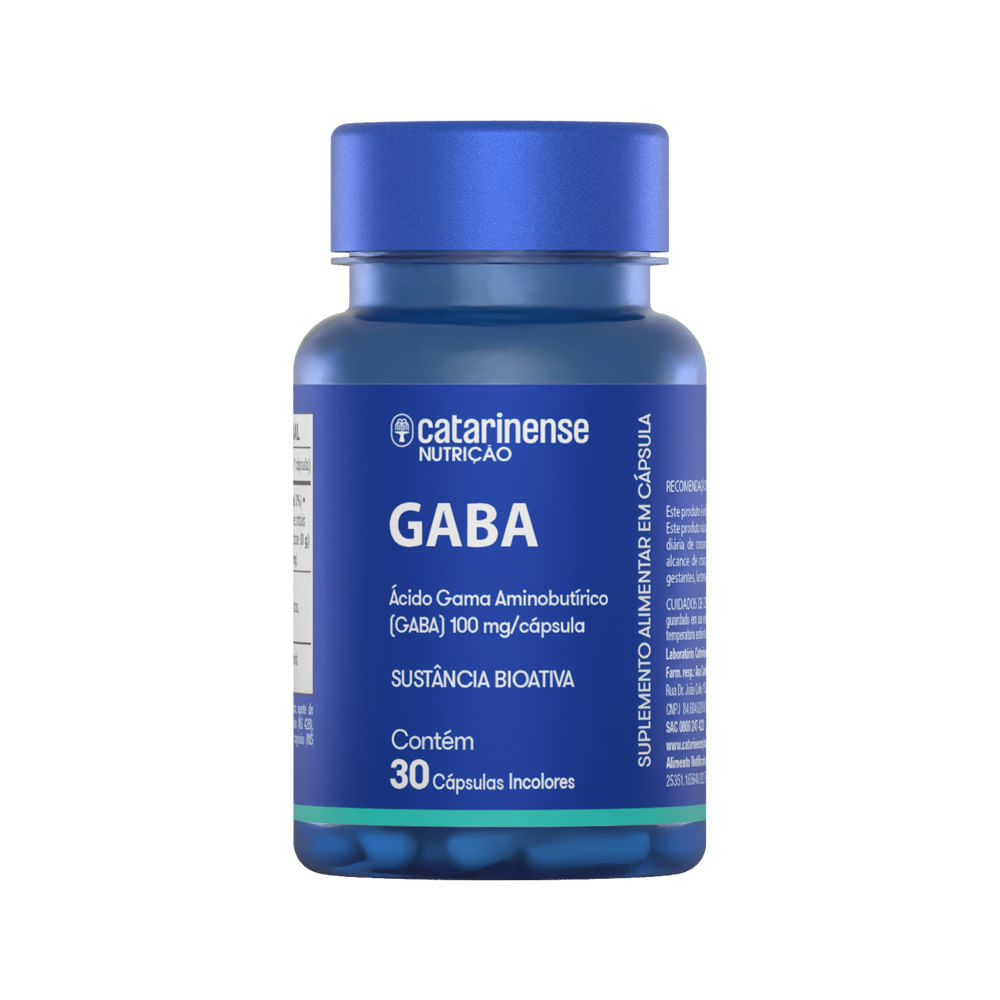 Gaba 100mg Com 30 Capsulas Catarinense Nutricao