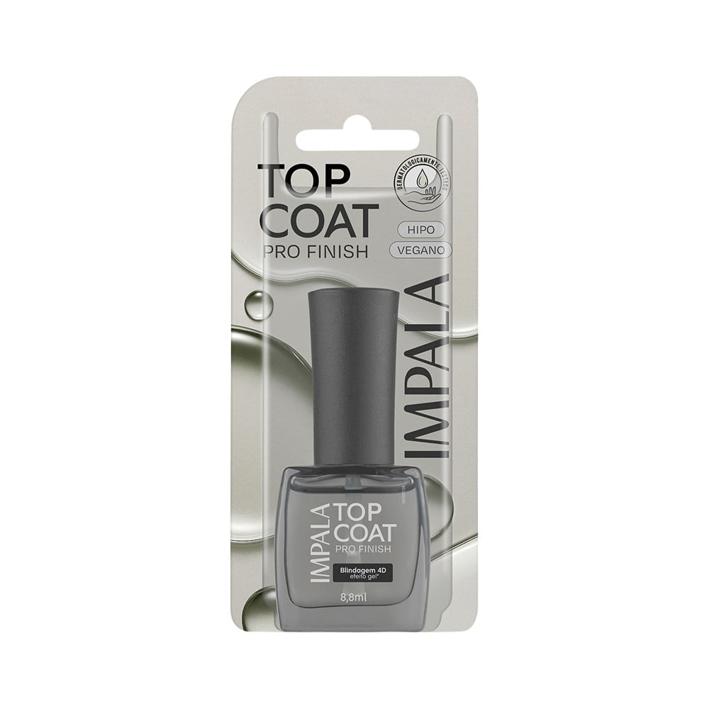 Esmalte Top Coat Impala Pro Finish Blindagem 4d 8,8ml