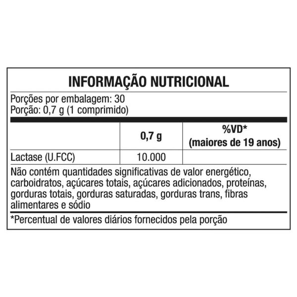 Lactase 10.000 U.FCC Neutro Equaliv 30comp