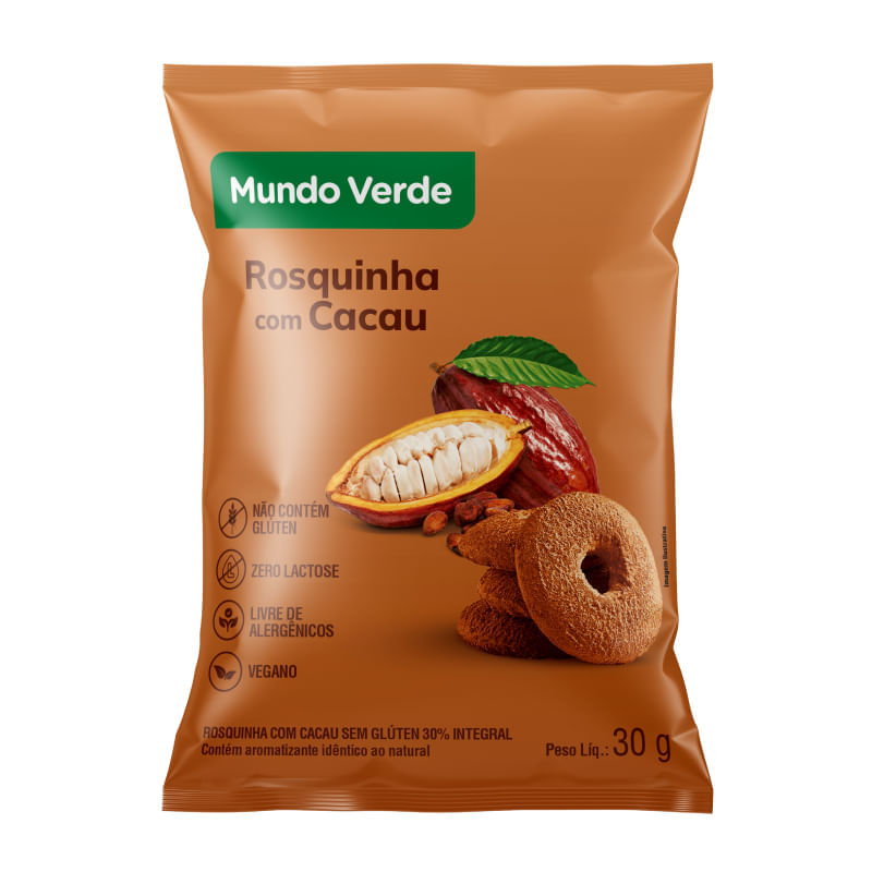 Rosquinha com Cacau sem Glúten Mundo Verde 30g