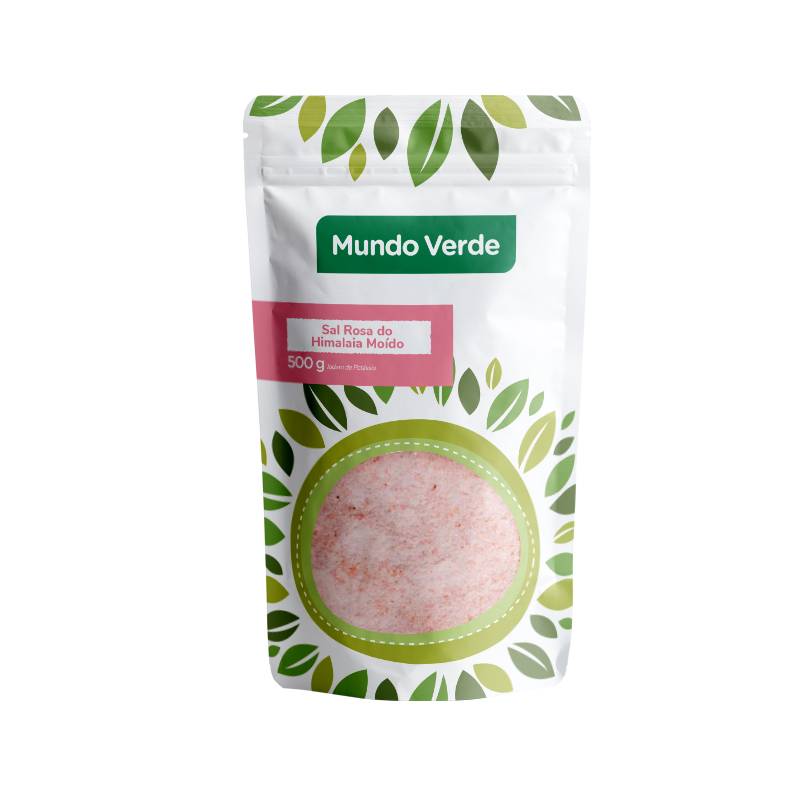 Sal Rosa Do Himalaia Moído Mundo Verde 500g