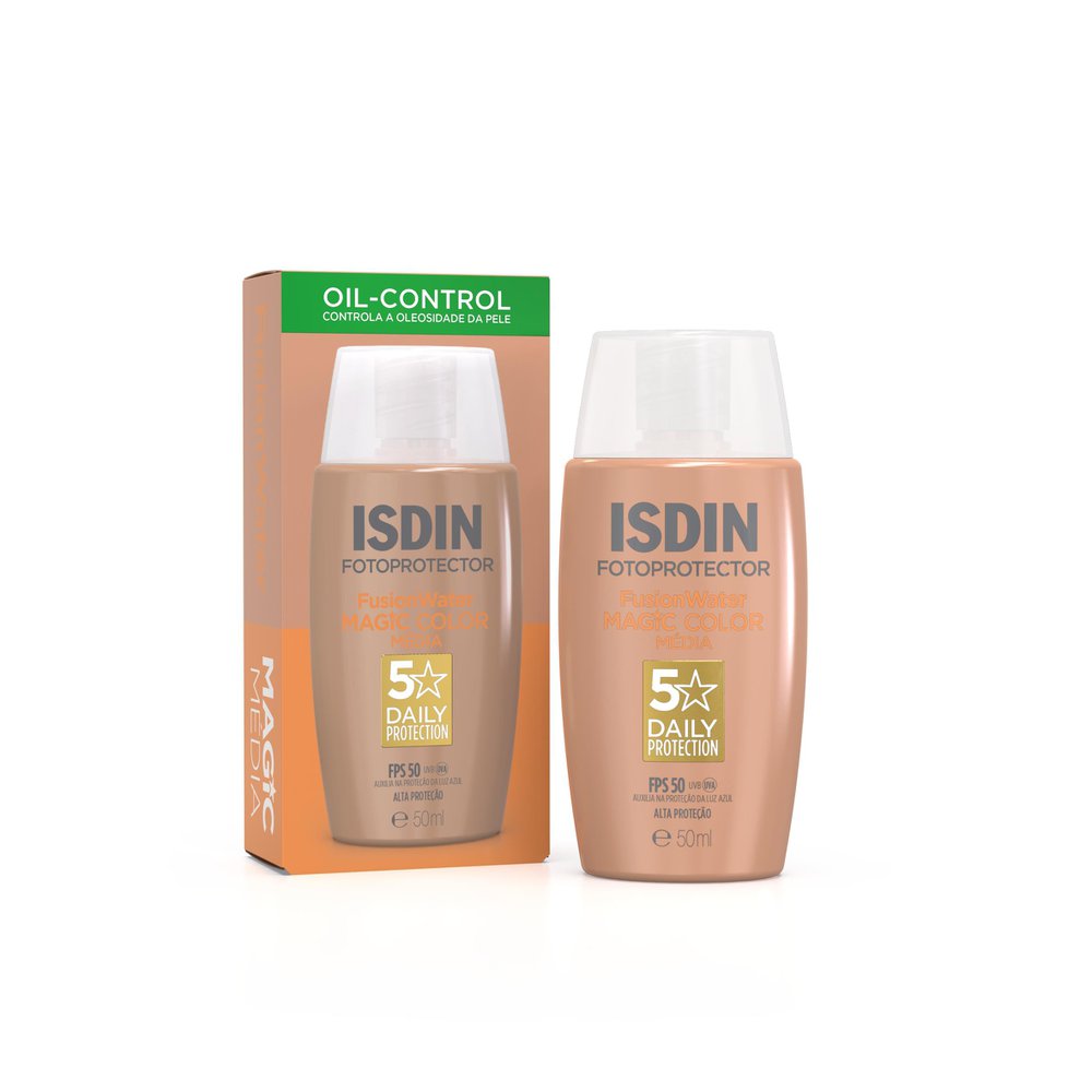 Isdin Fusion Water Color 5 Stars 50ml Fps50 Oil Control Cor Media