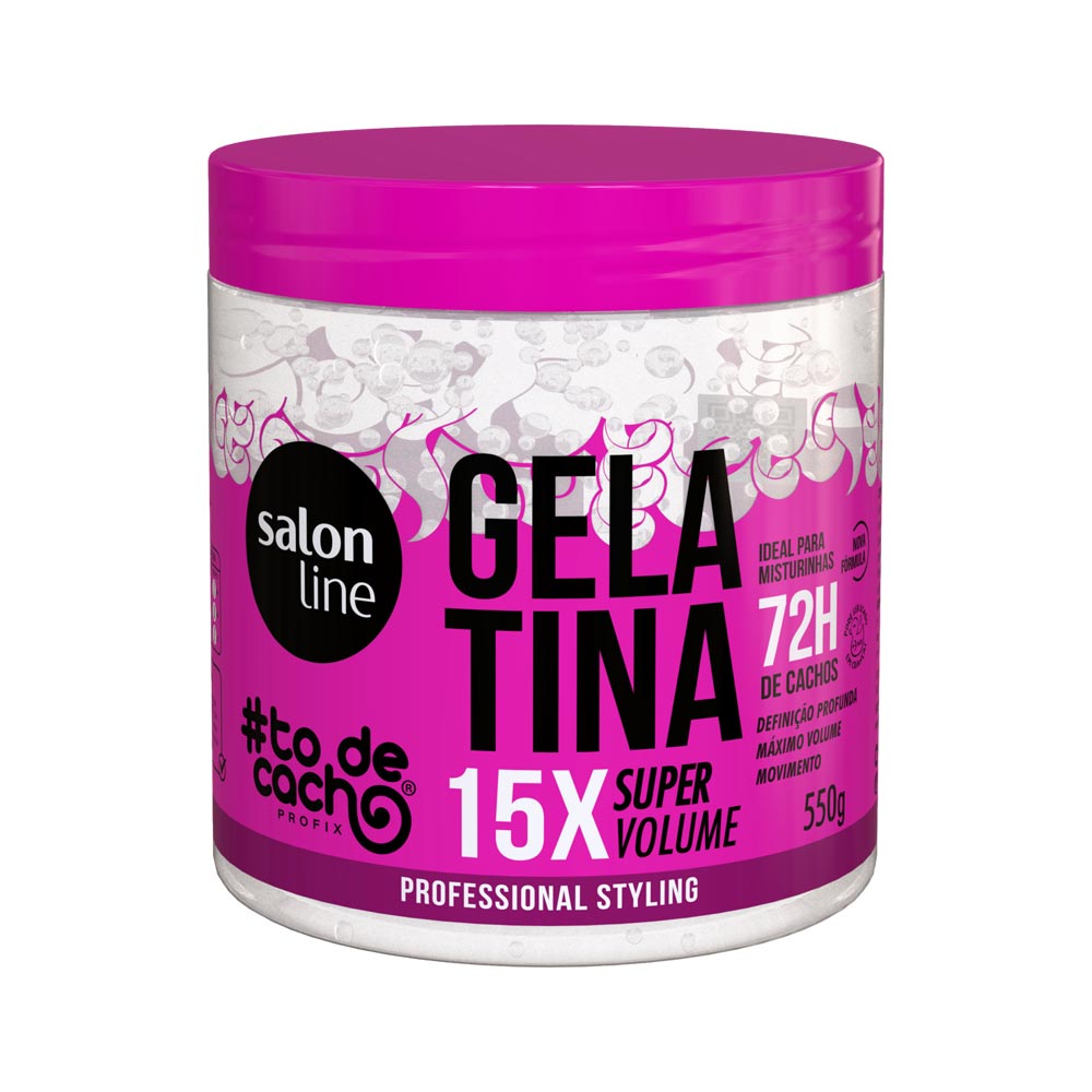 Gelatina Salon Line To De Cacho Super Volume 550g