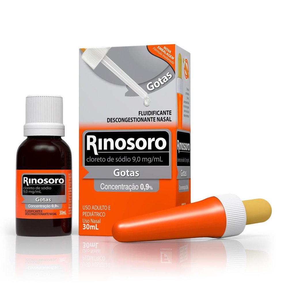 Rinosoro Solução Nasal 9,0 Mg/ml Gotas Frasco C/30ml Rinosoro Solucao Nasal 9,0 Mg/ml Gotas Frasco C/30ml