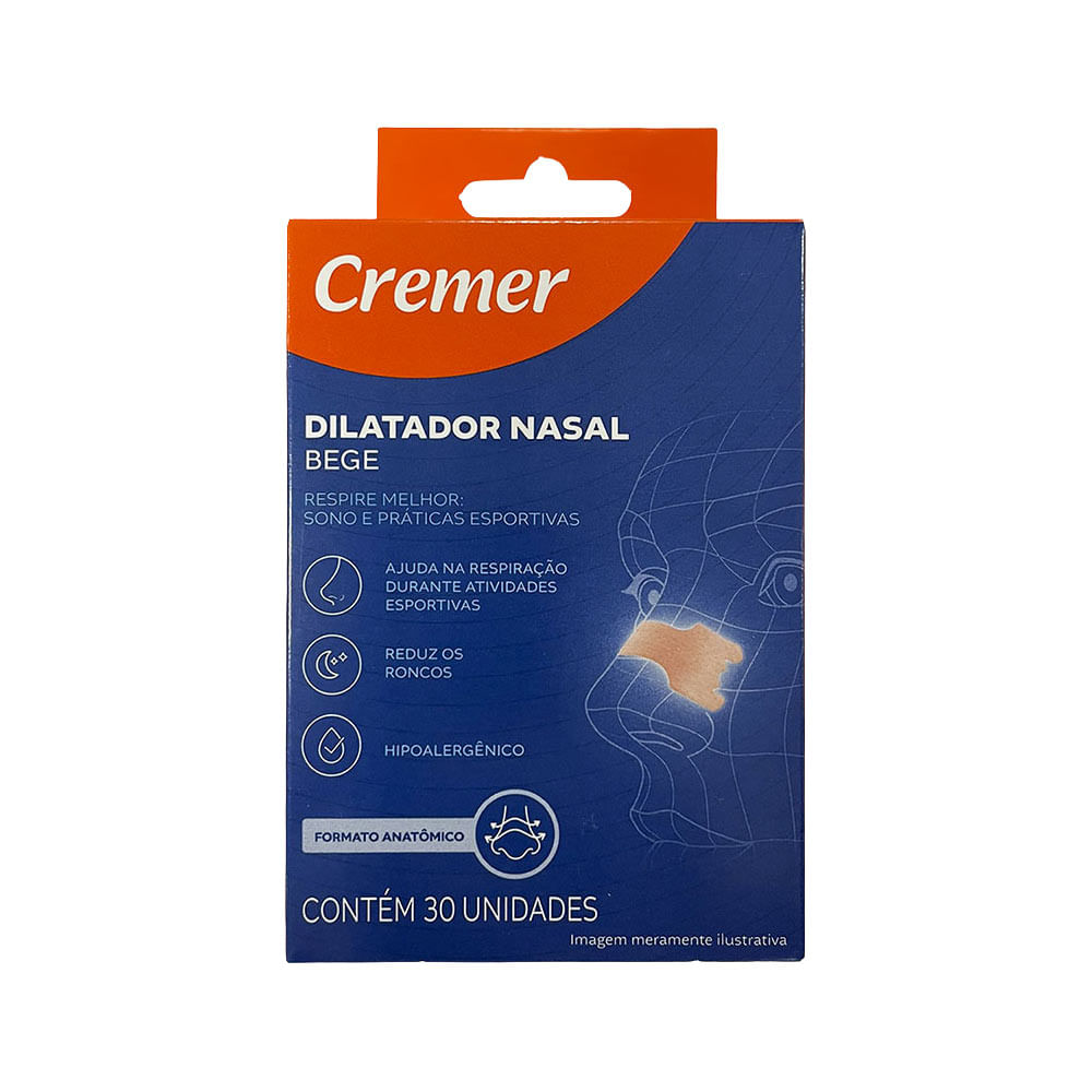 Dilatador Nasal Cremer Bege 30 Unidades