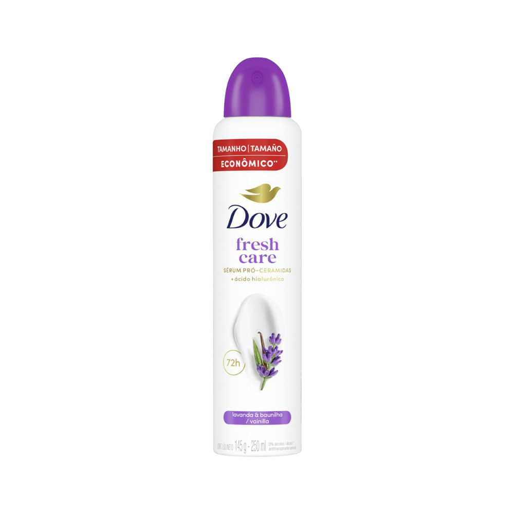 Desodorante Feminino Dove Fresh Care Lavanda E Baunilha Aerossol 250ml
