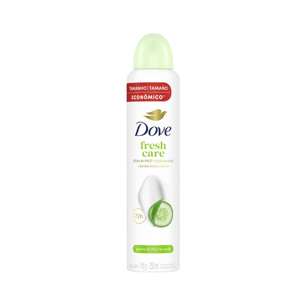 Desodorante Feminino Dove Fresh Care Pepino E Cha Aerossol 250ml
