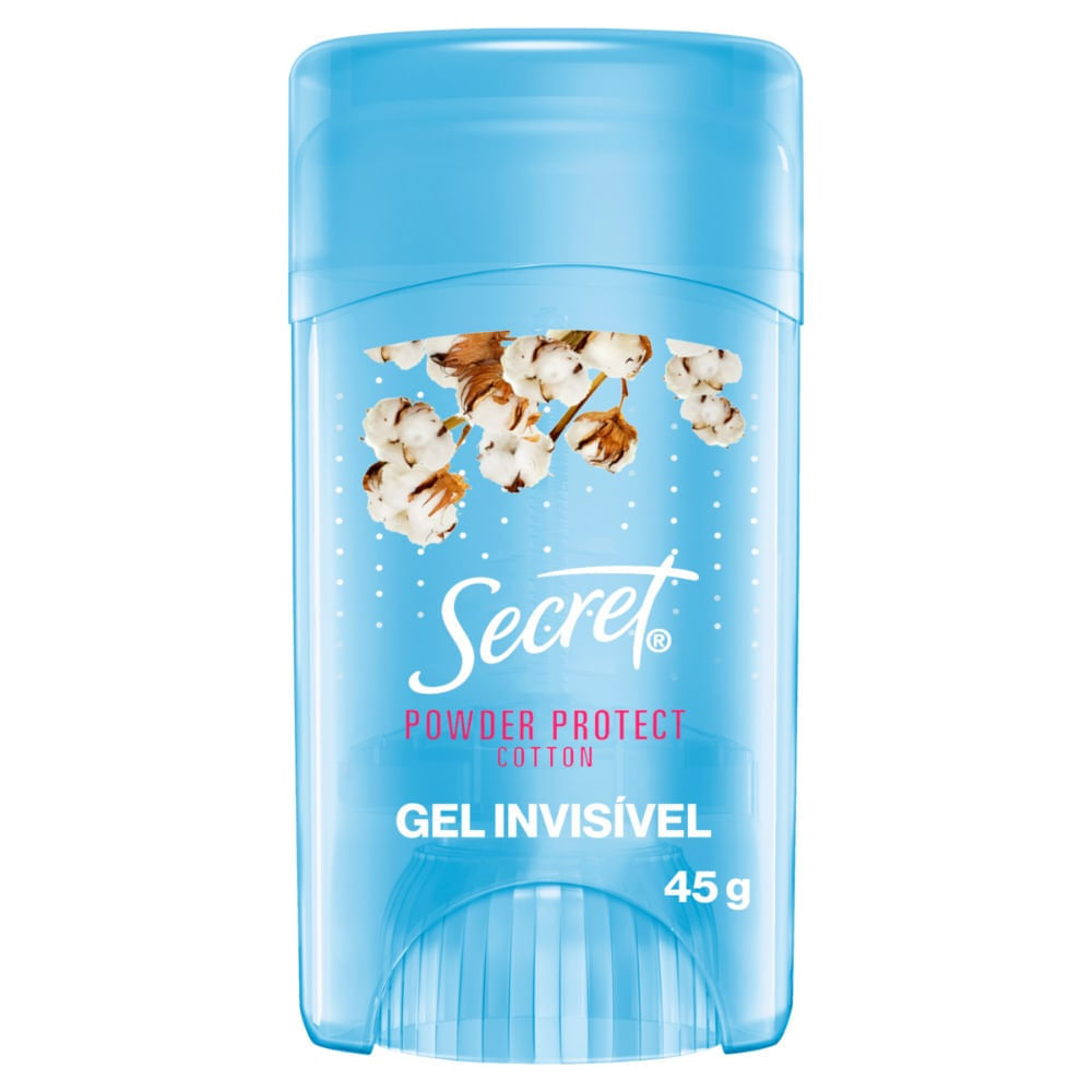 Desodorante Secret Feminino 45gr Stick Powder Protect Cotton