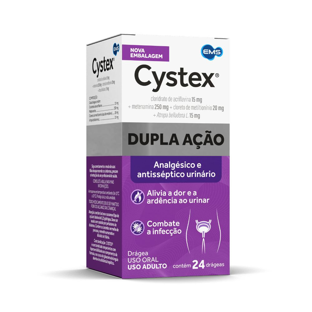 Cystex Com 24 Drágeas Cystex Com 24 Drageas