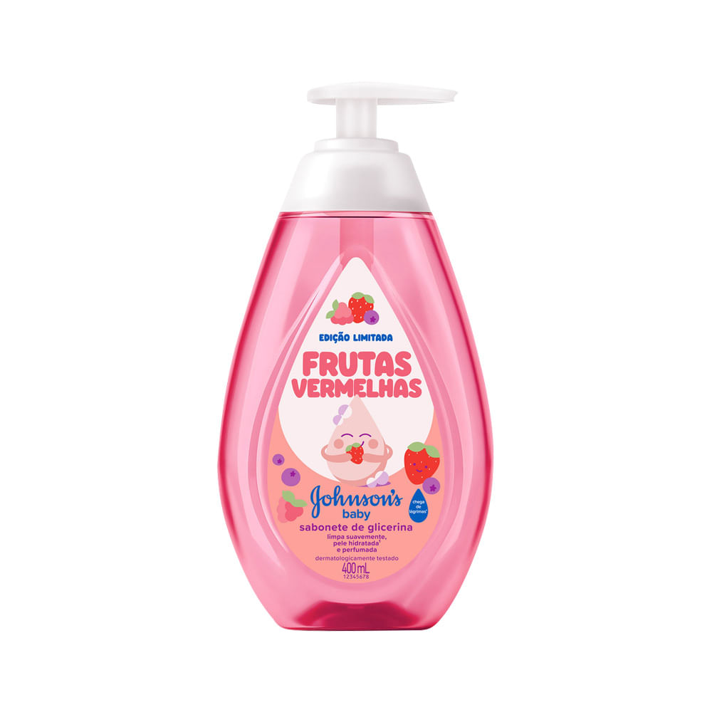 Sabonete Liquido Johnson's Baby Com Glicerina Frutas Vermelhas 400ml