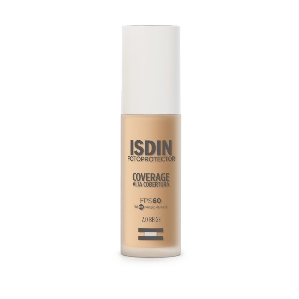 Protetor Solar Isdin Fotoprotector Coverage Fps60 Cor 2.0 Beige 30g