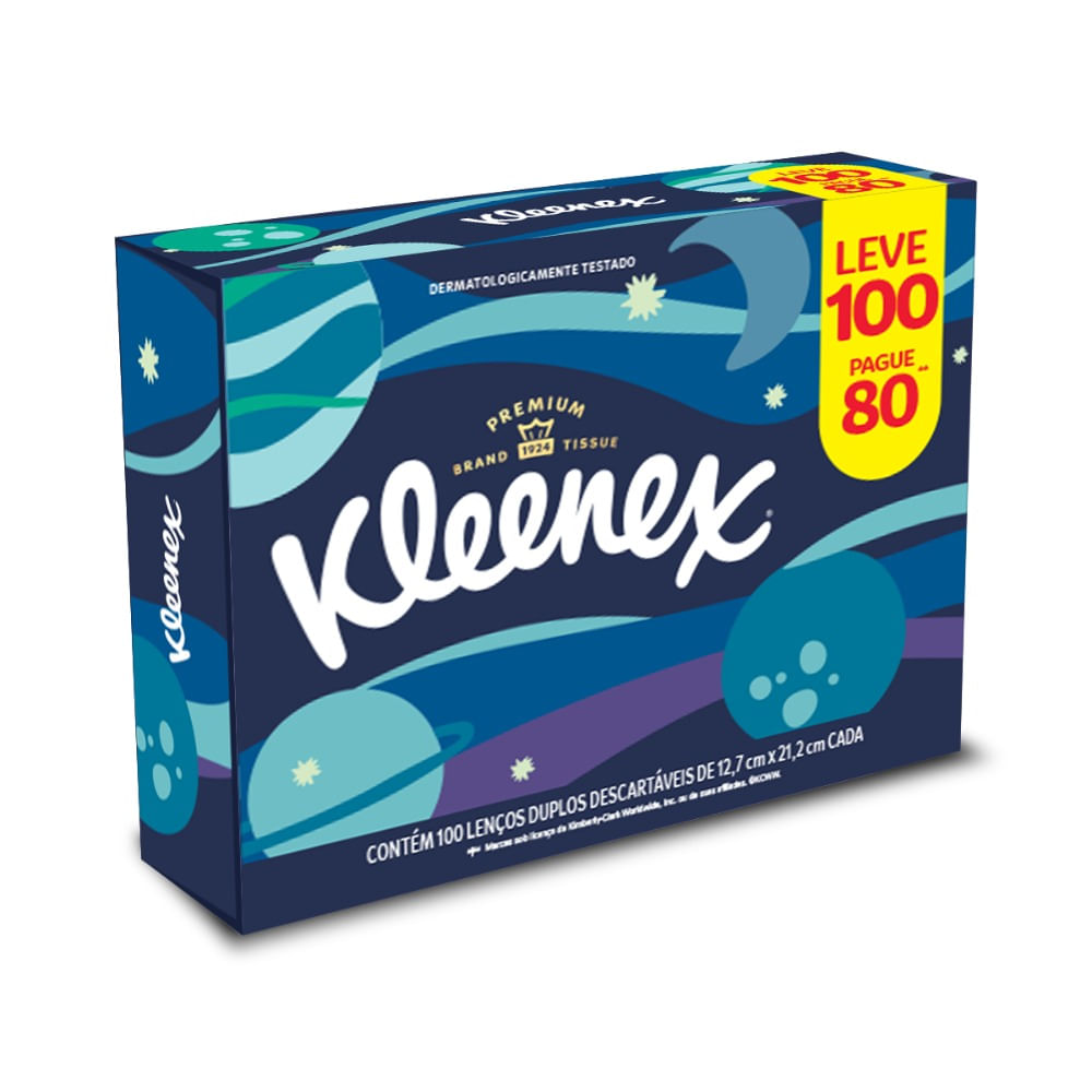 Lenco De Papel Kleenex Dia A Dia Leve 100 Pague 80 Unidades